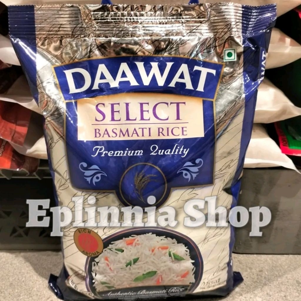 Jual Daawat Basmati Rice Select 5 kg - Dawat Beras Impor India | Shopee ...