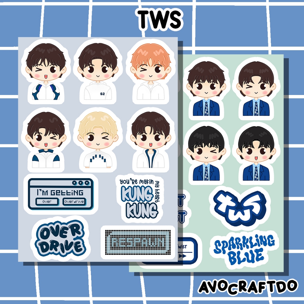 Jual [ AVOCRAFTDO ] Sticker Kpop TWS Plot Twist Overdrive die cut ...