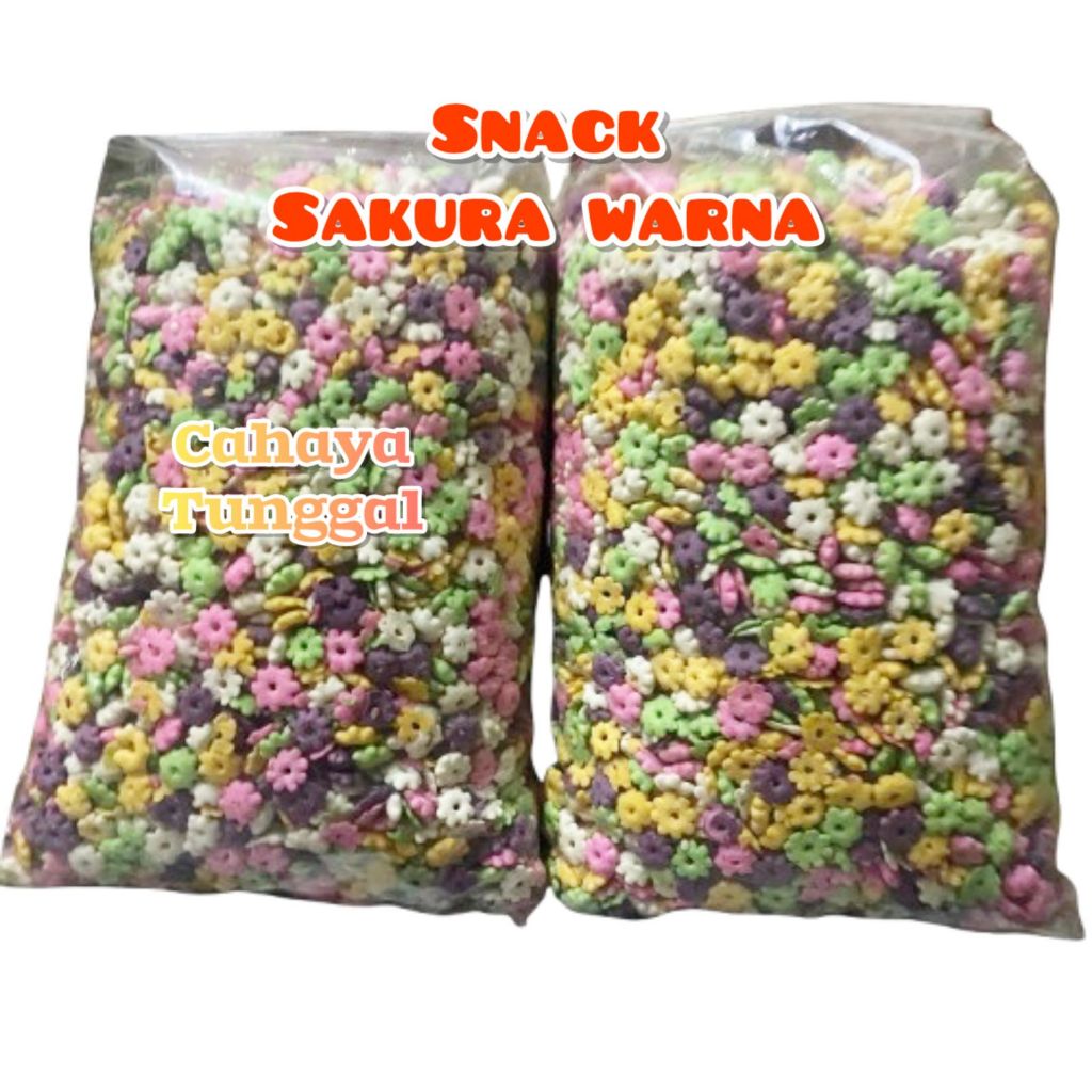 Jual 1KG Snack Jadul Sakura Warna SNACK Ribut Ajisan Cemilan | Shopee ...
