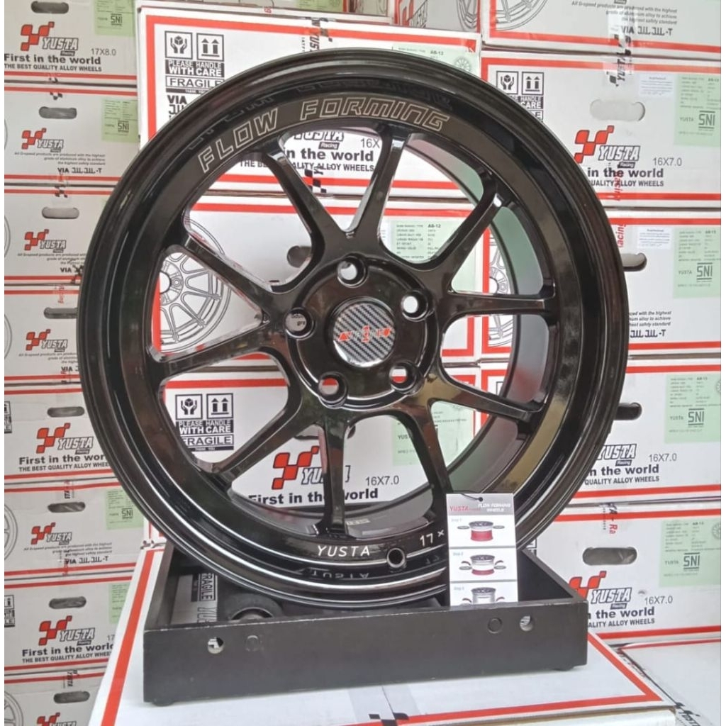 Jual velg racing ring 17 YUSTA VENOM 6 FLOW FORMING R17 velg mobil ...