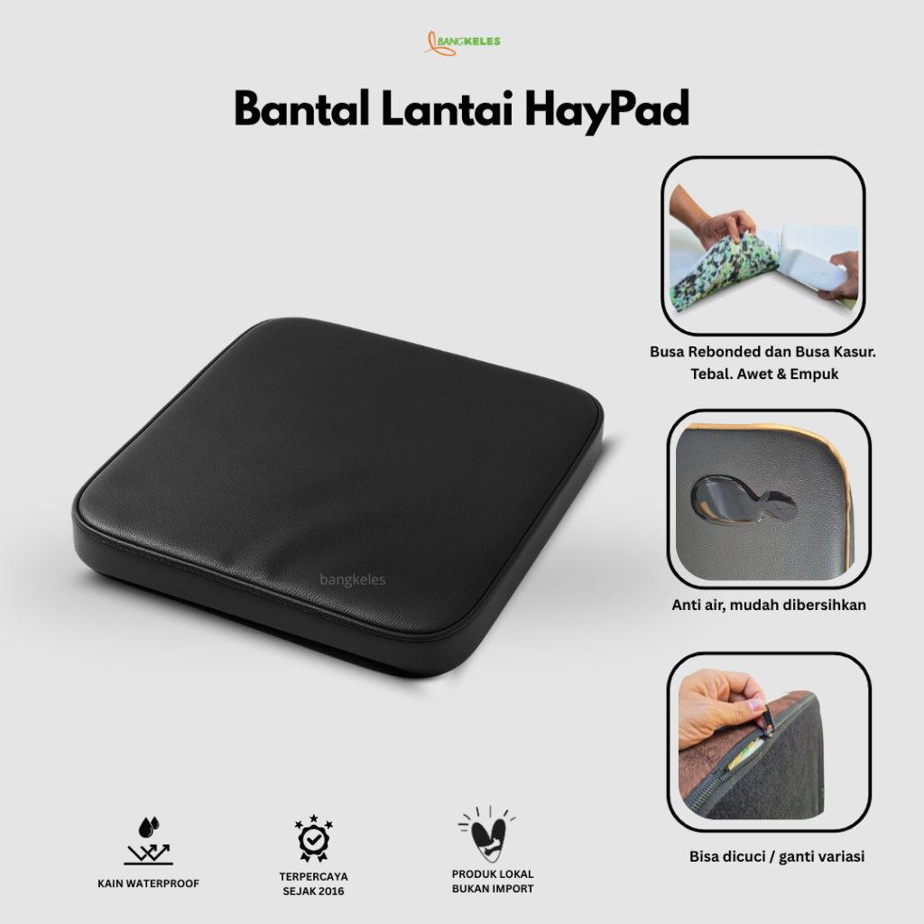 Jual HayPad Bantal Lantai Bangkeles Anti Kempes Busa Rebonded Ukuran ...