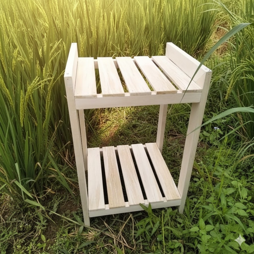 Jual Rak Galon Rak Kayu Pinus 2 Susun Tempat Dispenser Rice Cooker ...