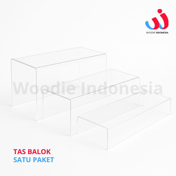 Jual Display Akrilik Tas/Sepatu Model Balok Display Serbaguna 3 Susun ...