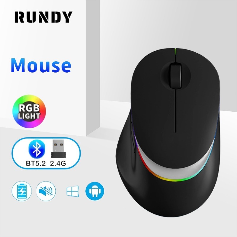 Jual RUNDY RGB Symmetrical Gaming Mouse - Wireless Rechargeable, 6 ...