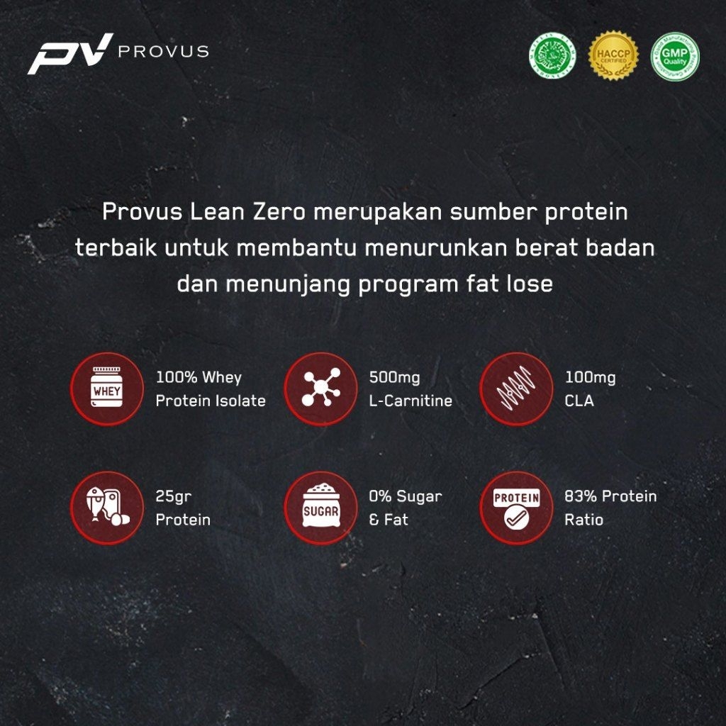 Jual Provus Lean Zero 3lbs 1363Gram (Whey Protein Isolate + Fat Burner ...