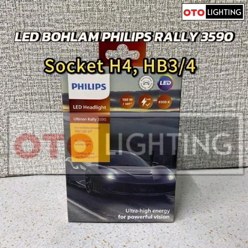 Jual Lampu mobil Philips ultinon Rally 3590 LED 6500k / BOHLAM lampu ...