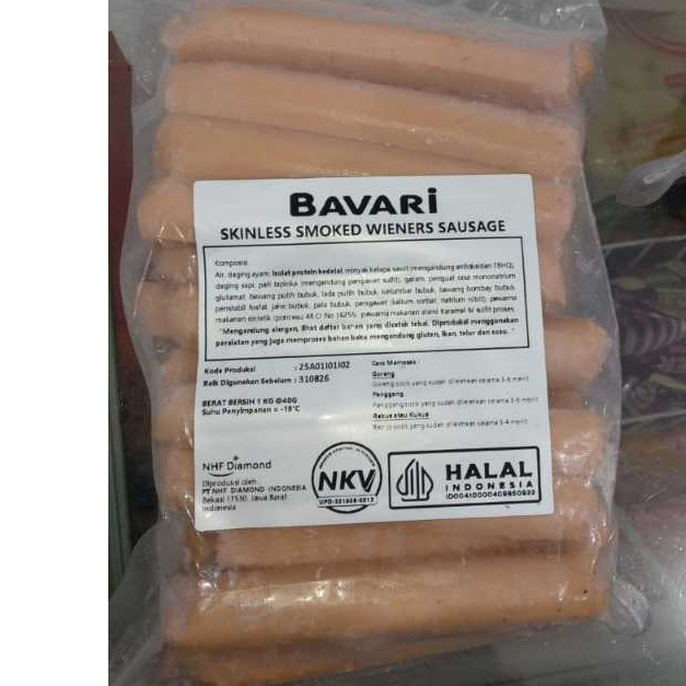 Jual Bavari Skinless Smoked Wiener Sausage 1000gr | Shopee Indonesia
