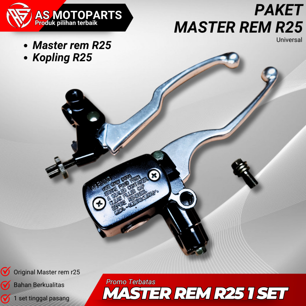 Jual 1 SET MASTER REM R25 KIRI KANAN HANDLE KOPLING R25 TUAS MASTER REM ...