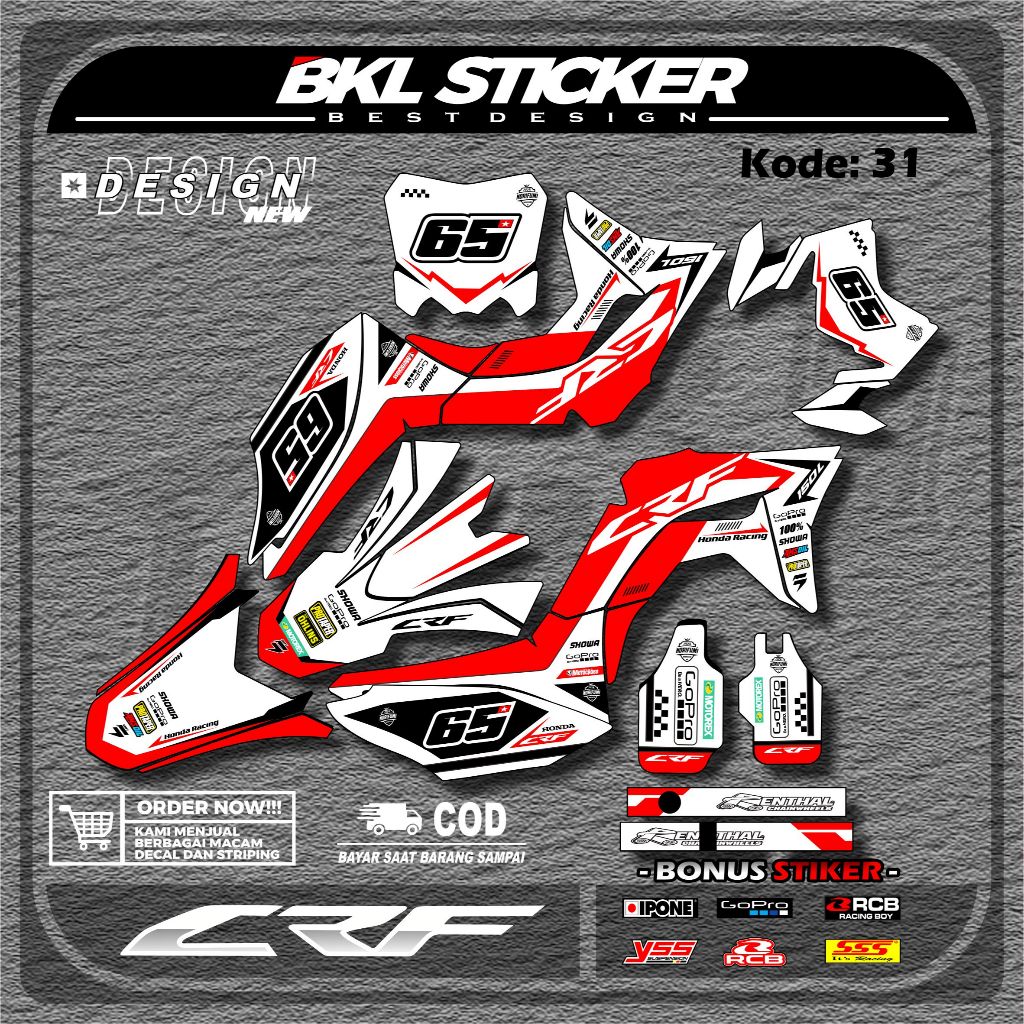 Jual Decal Sticker Motor CRF 150L Fullbody - Stiker Decal Fullbody CRF ...
