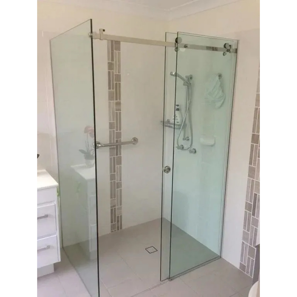 Jual Showerbox Sliding Kaca Frameless Kaca Tempered 10mm | Shopee Indonesia