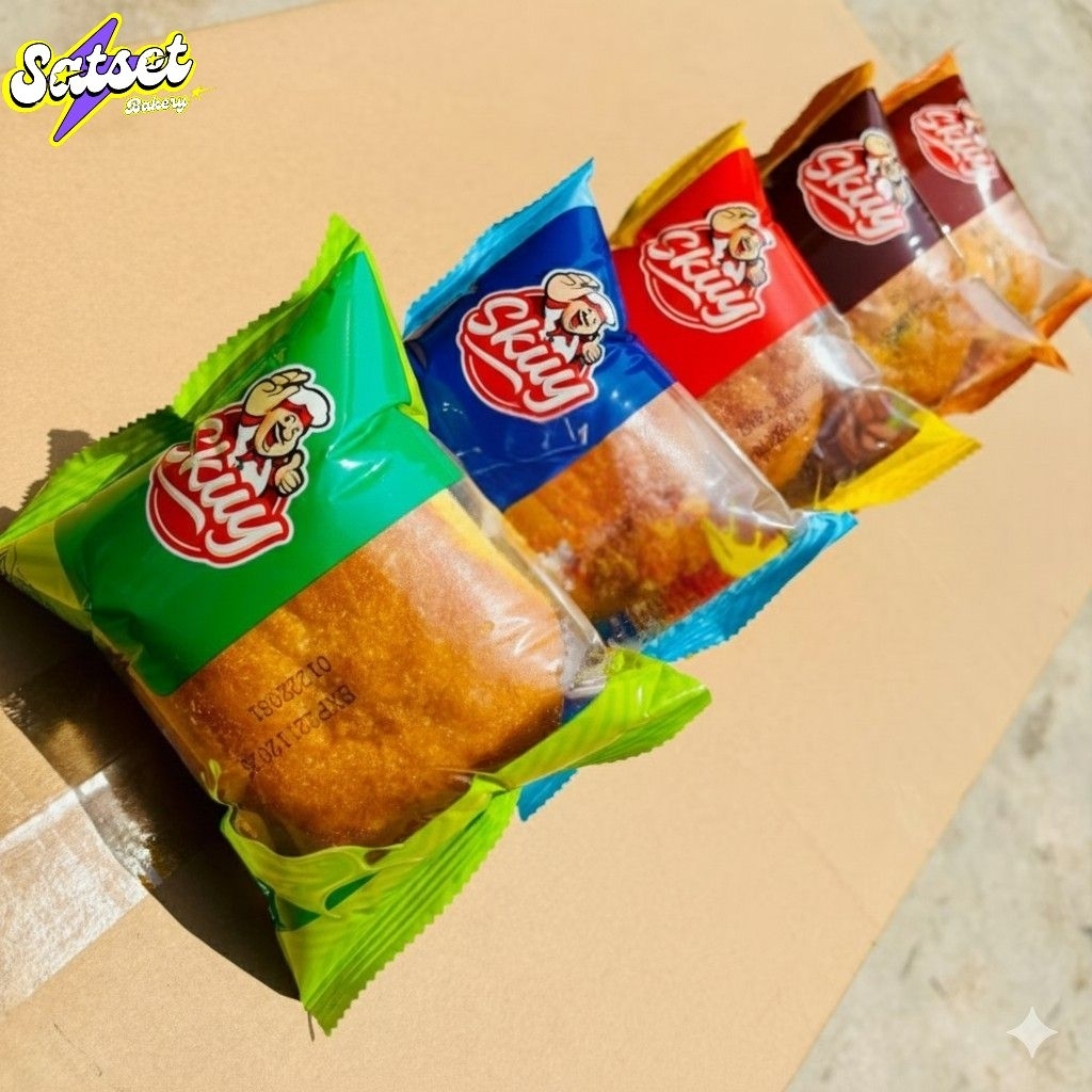 Jual (1 Dus/60 Pcs) ROTI SKUY BURGER VARIAN RASA / ROTI SKUY BURGER ...