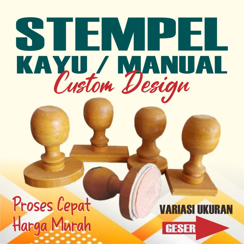 Jual Stempel kayu, stempel manual custom desain | Shopee Indonesia