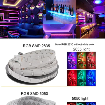 Lampu Led Strip Rgb Warna Warni 28355050 Komplit Set Adaptor Remote Waterproof
