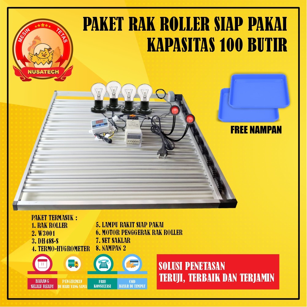 Jual Paket Lengkap Rak Roller Kap.100 untuk Mesin Tetas Telur full ...