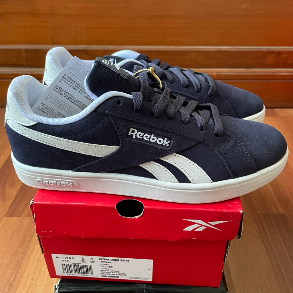 Jual Reebok Court Retro Navy PT MAP Original | Sepatu Unisex Cowok ...