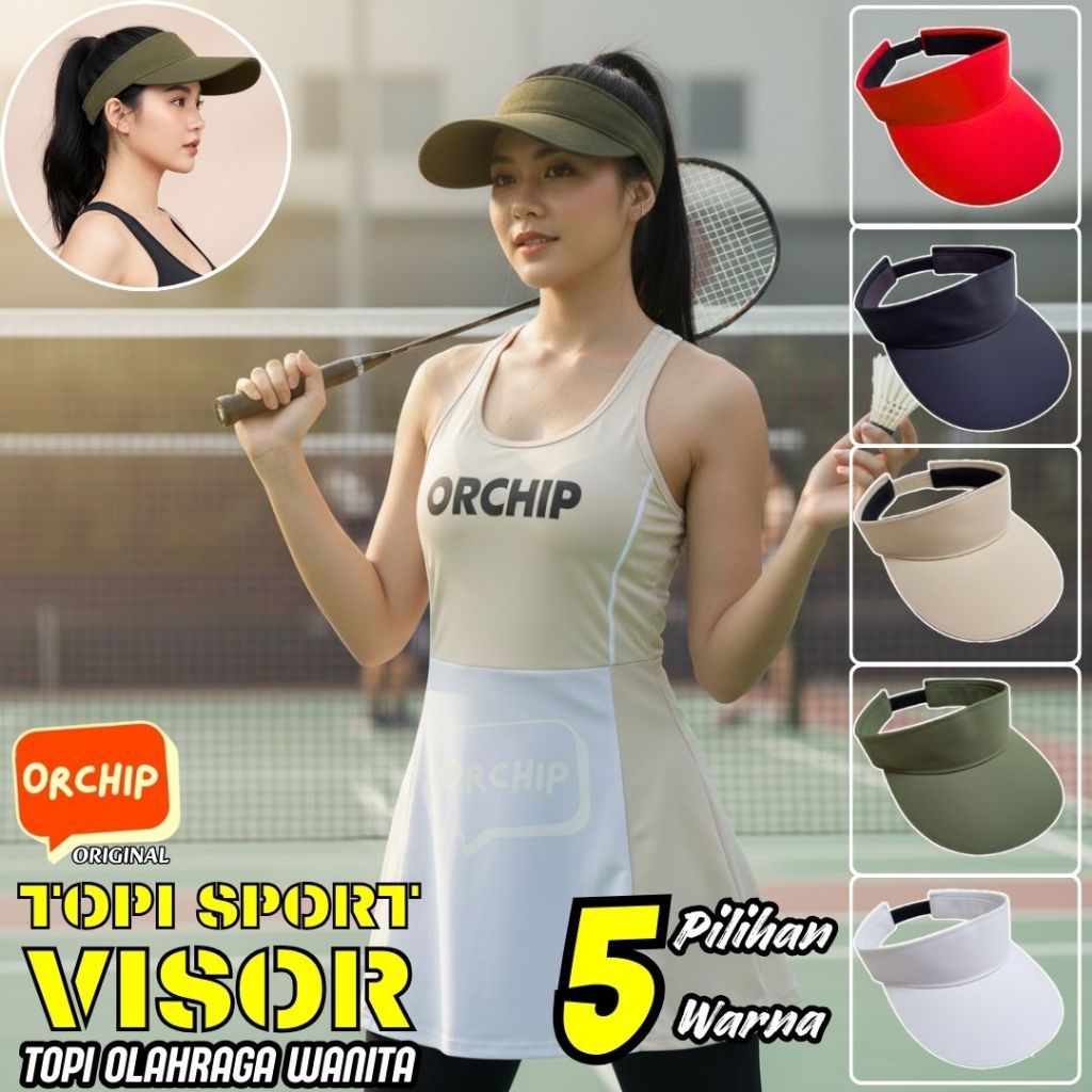 Jual Topi wanita Golf Visor Olahraga Berkuda Sporty Terbaru Kekinian ...