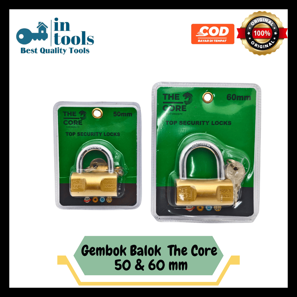 Jual Gembok Balok The Core 60 - Gembok Balok Kuningan THE CORE 60 MM ...