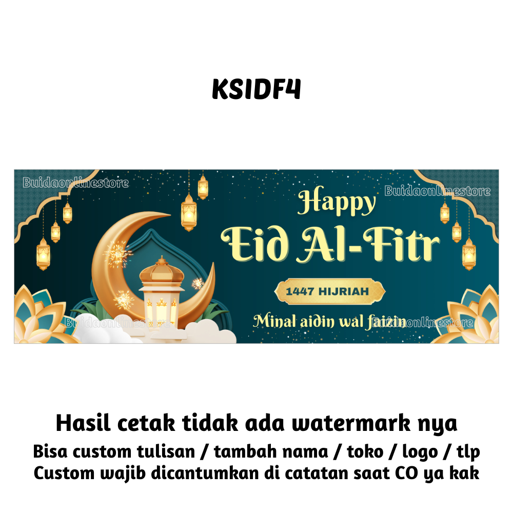 Jual stiker / Kartu / Label Sticker Selamat Hari Raya Idul Fitri 1447 H ...