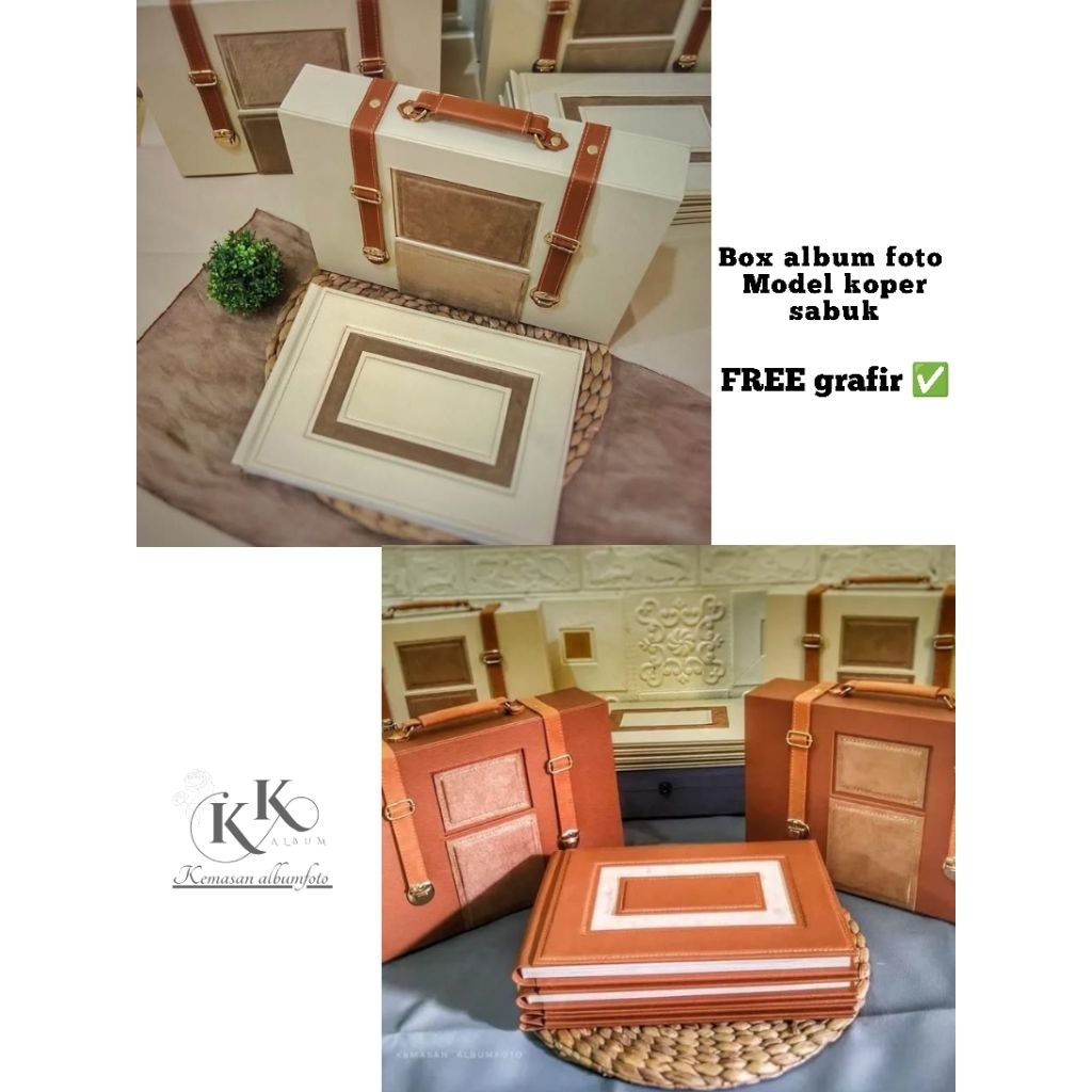 Jual Box album model Koper sabuk custom 1sett dengan hard cover FREE ...