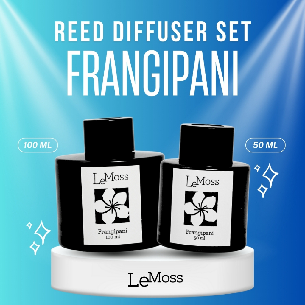 Jual (LEMOSS) Reed Diffuser Set Frangipani 50 ml 100 ml / Pengharum ...