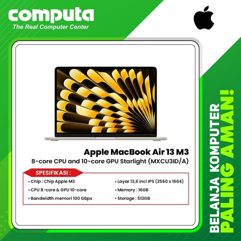 Jual Apple MAC BOOK AIR M3 13