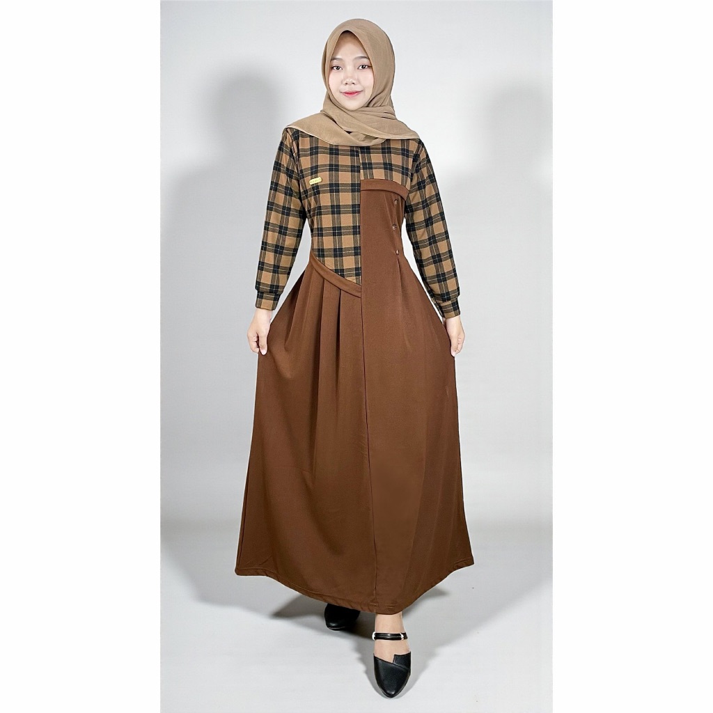 Gamis Wanita Dewasa Livia Tali Samping Tersedia Ukuran L & XL GOGOFASHION 901