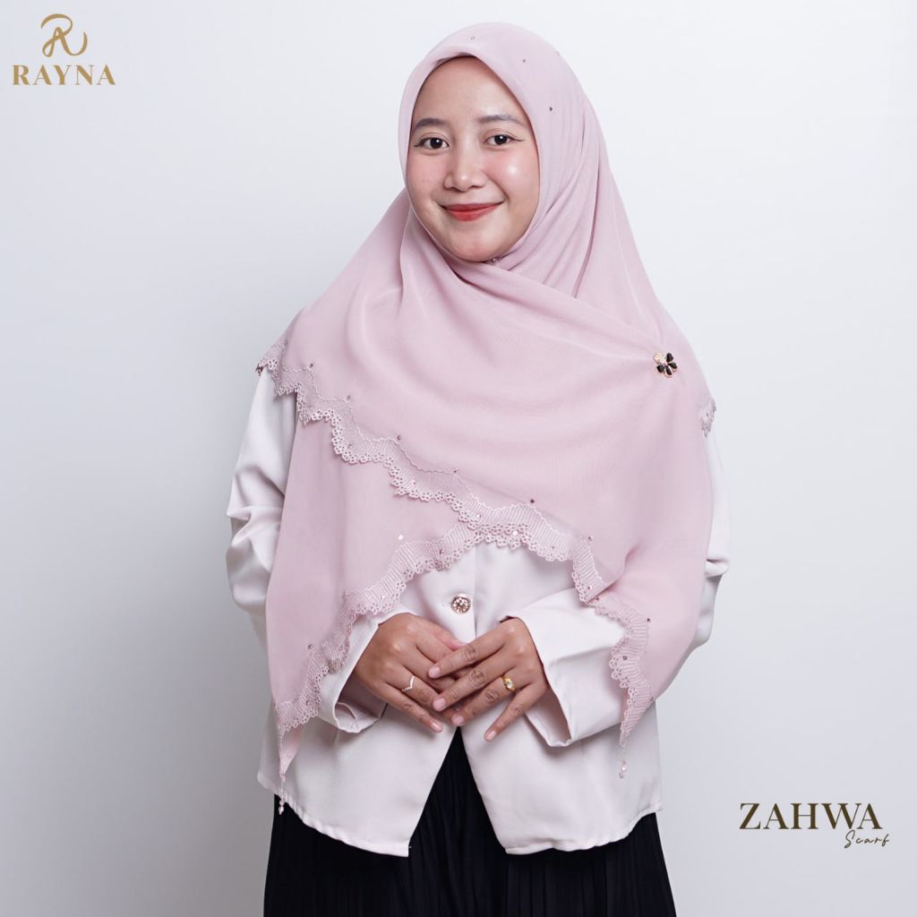 RAYNAHIJAB Zahwa Scarf Paris Japan Premium Bordir Kerancang Pinggir Hijab Pesta