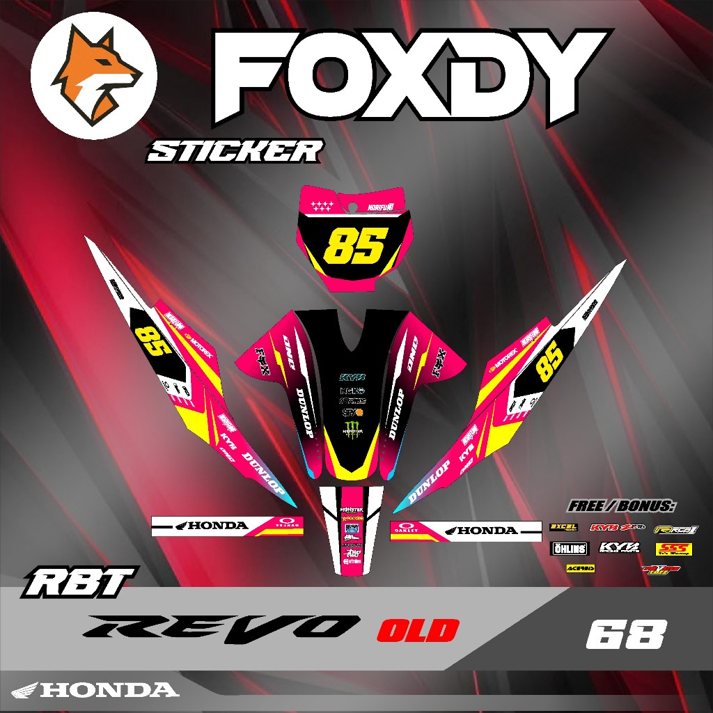Jual FOXDY Stiker STRIPING MOTOR REVO OLD SEMI FULL BODY SUPERMOTO RBT ...