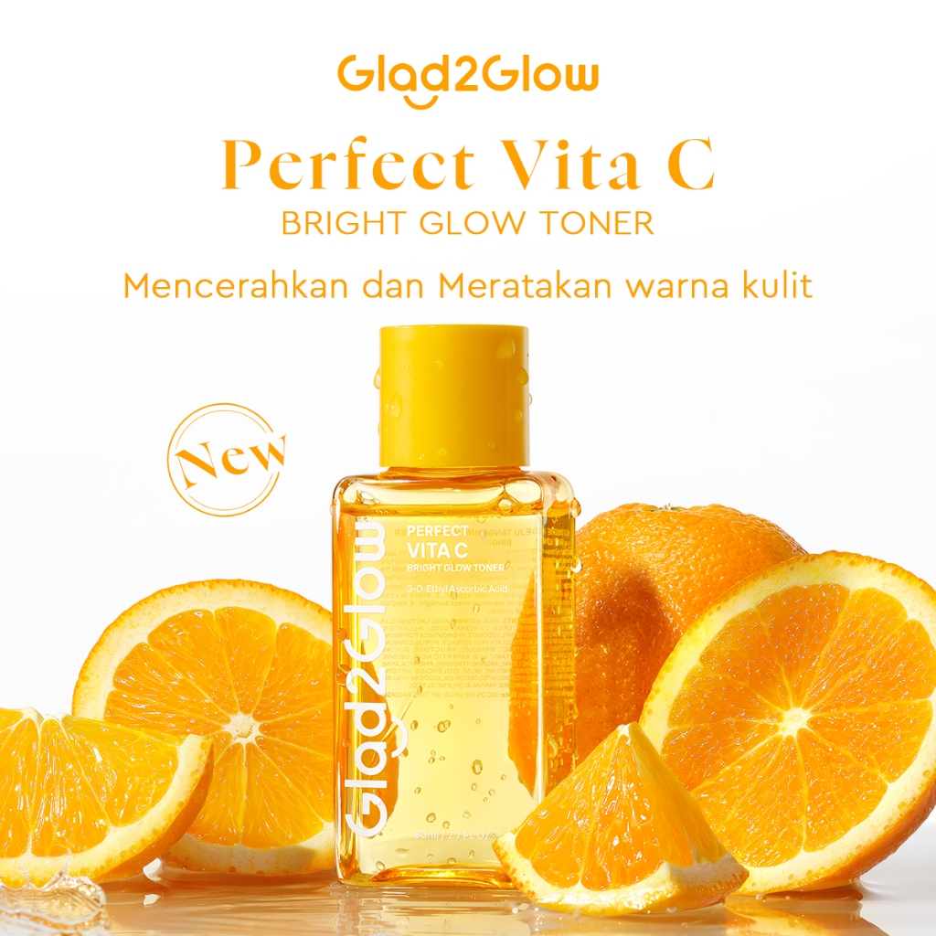 Jual [NEW]GLAD2GLOW PERFECT VITA C BRIGHT GLOW TONER G2G Toner 3in1 ...