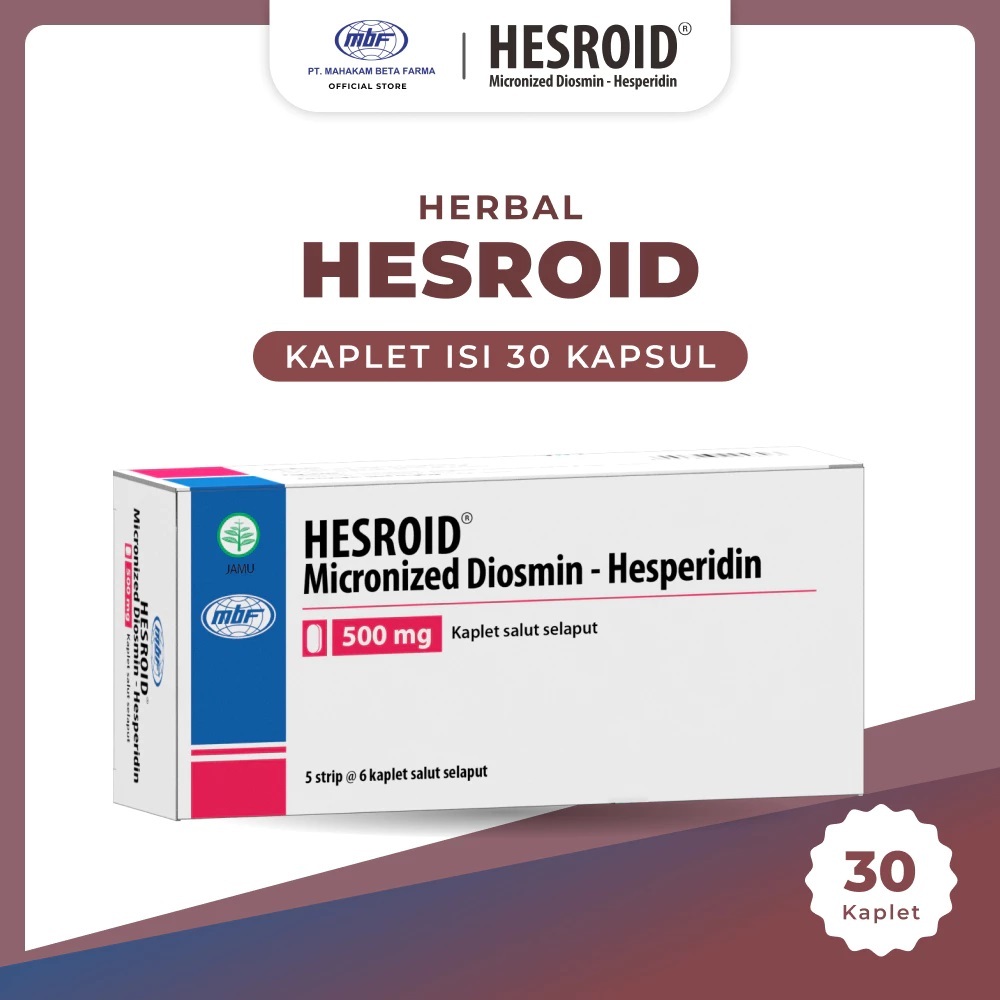 Jual HESROID 500mg - Obat Kaplet Mengatasi Wasir dan Varises 30 Kapsul ...