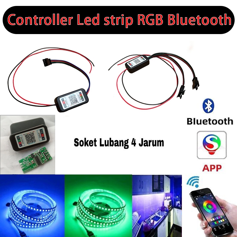 Jual Controller Led strip RGB Bluetooth /Controller Matrix RGB DC 12V 5 ...