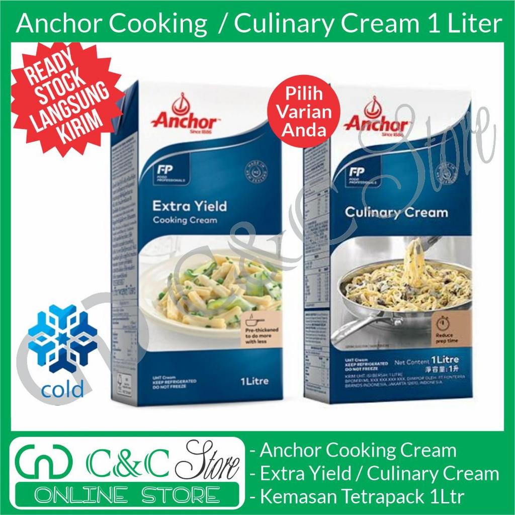 Jual Anchor cooking cream 1lt 1liter 1 L 1L liter extra yield - Extra ...
