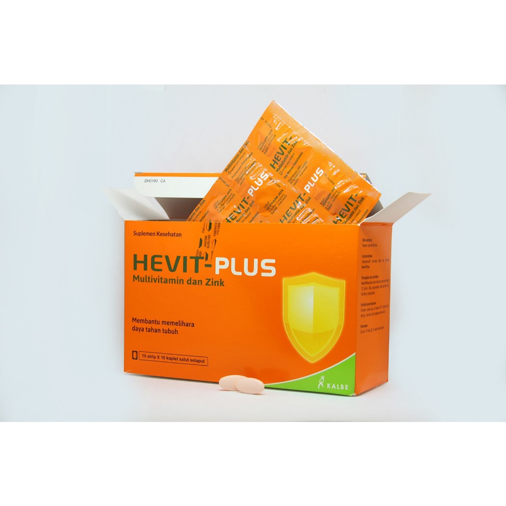 Jual Hevit-Plus 10 Kaplet - Multivitamin, Vitamin C 500mg, dan Zinc ...