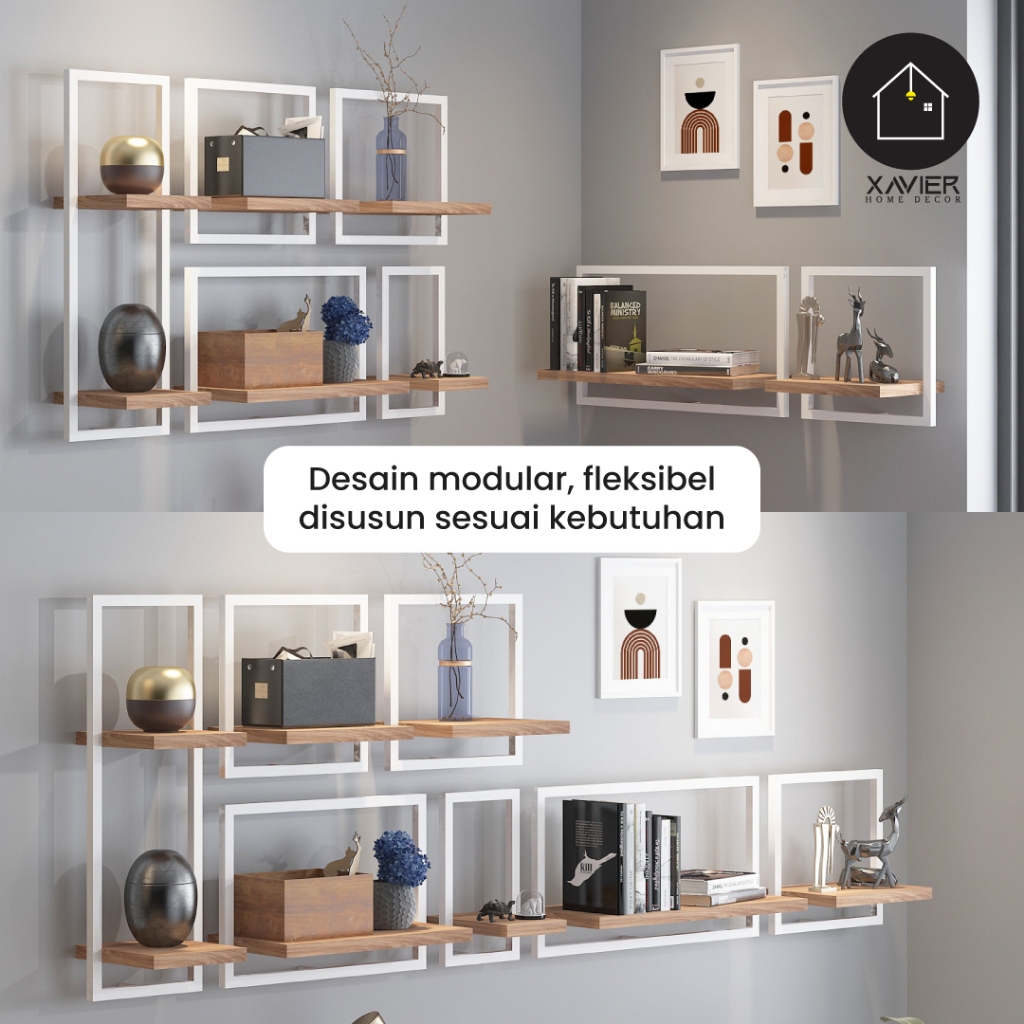 Jual Rak Dinding Minimalis - Rak Modular Pajangan / Rak Gantung ...