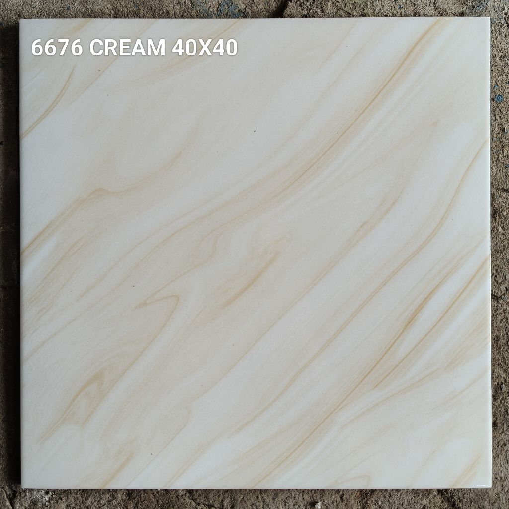 Jual Keramik Lantai 40x40 Arwana 6676 Cream Motif KW1 | Shopee Indonesia