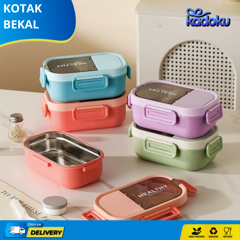 Jual Lunch Box Set Kotak Bekal Makan/ Kotak Makan Container Stainless ...