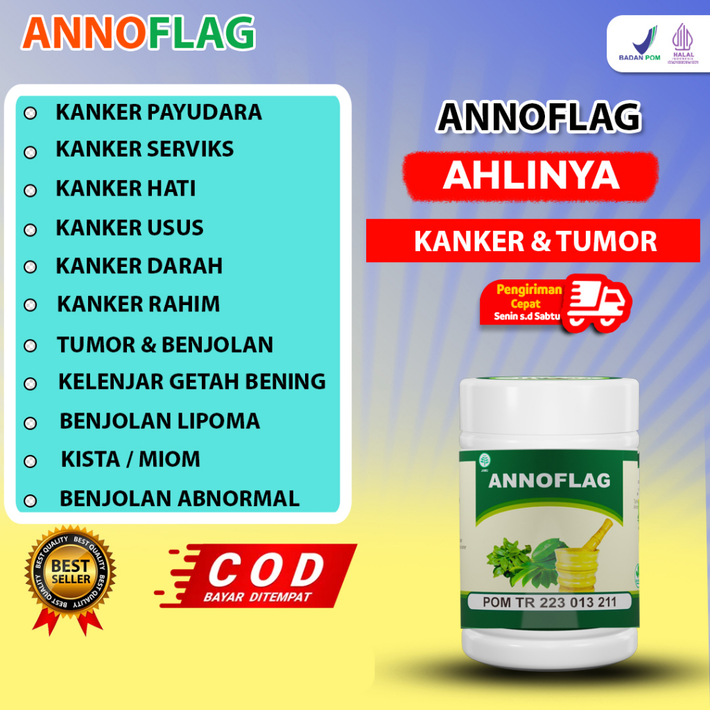 Annoflag Obat Kanker Tumor Payudara Benjolan Kelenjar Getah Bening Herbal Ampuh 100% Asli Original