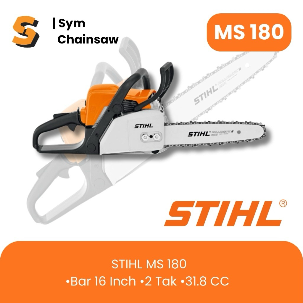 Jual STIHL MS 180 Chainsaw, Komplit Dengan Bar 16 Inch, Rantai 16 Inch ...