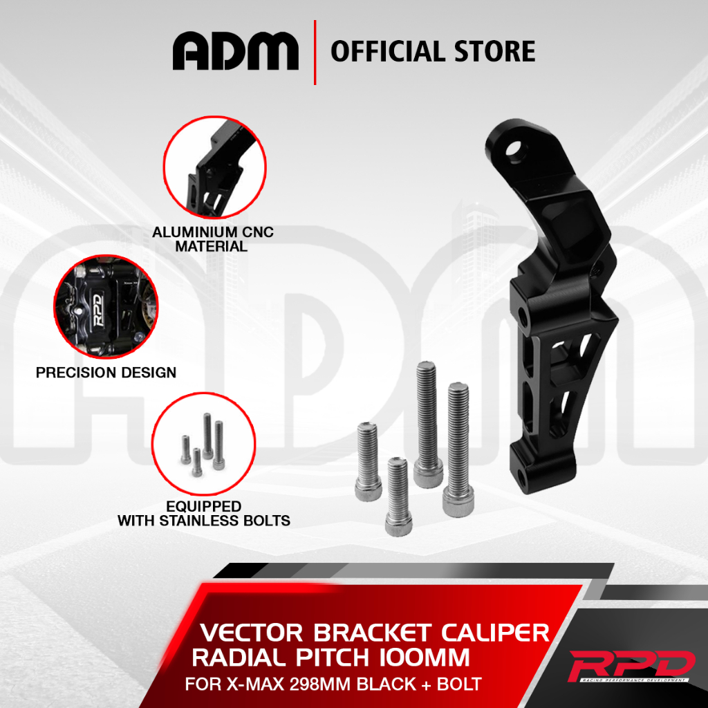 Jual RPD Vector Brake Caliper Bracket for X-MAX 298MM / R25 320MM (OEM ...