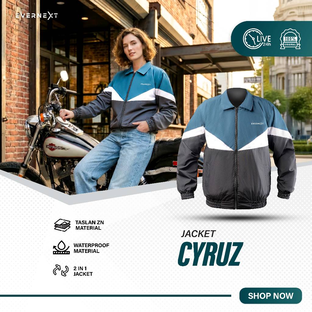 Jual Evernext - Jaket Pria Casual Waterproof Jaket Outdoor Taslan ZN ...