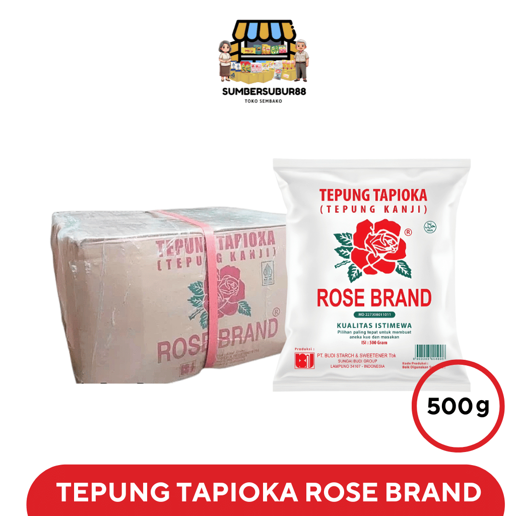 Jual ROSE BRAND 500G Tepung Tapioka (1 Dus @20 Bungkus) | Shopee Indonesia