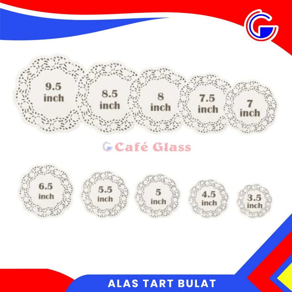 Kertas Tatakan Kue Isi 100 Pcs I Paper Doyleys Round I Kertas Renda Alas Kue I Alas Tart Bulat