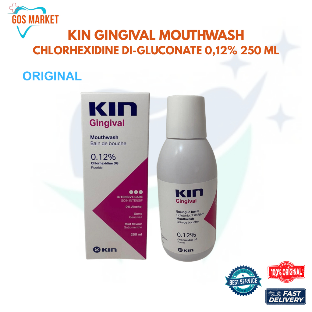 Jual KIN Gingival 0,12% Mouthwash 250 ML | Obat Kumur Non Alkohol ...