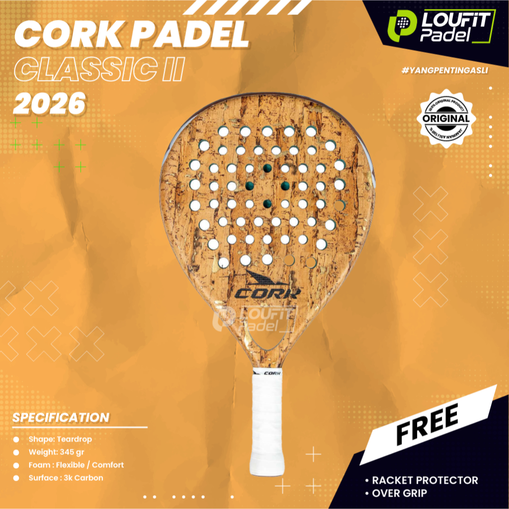 Jual CORK CLASSIC 2 (2026) Padel Racket Original / Raket Padel Handmade ...