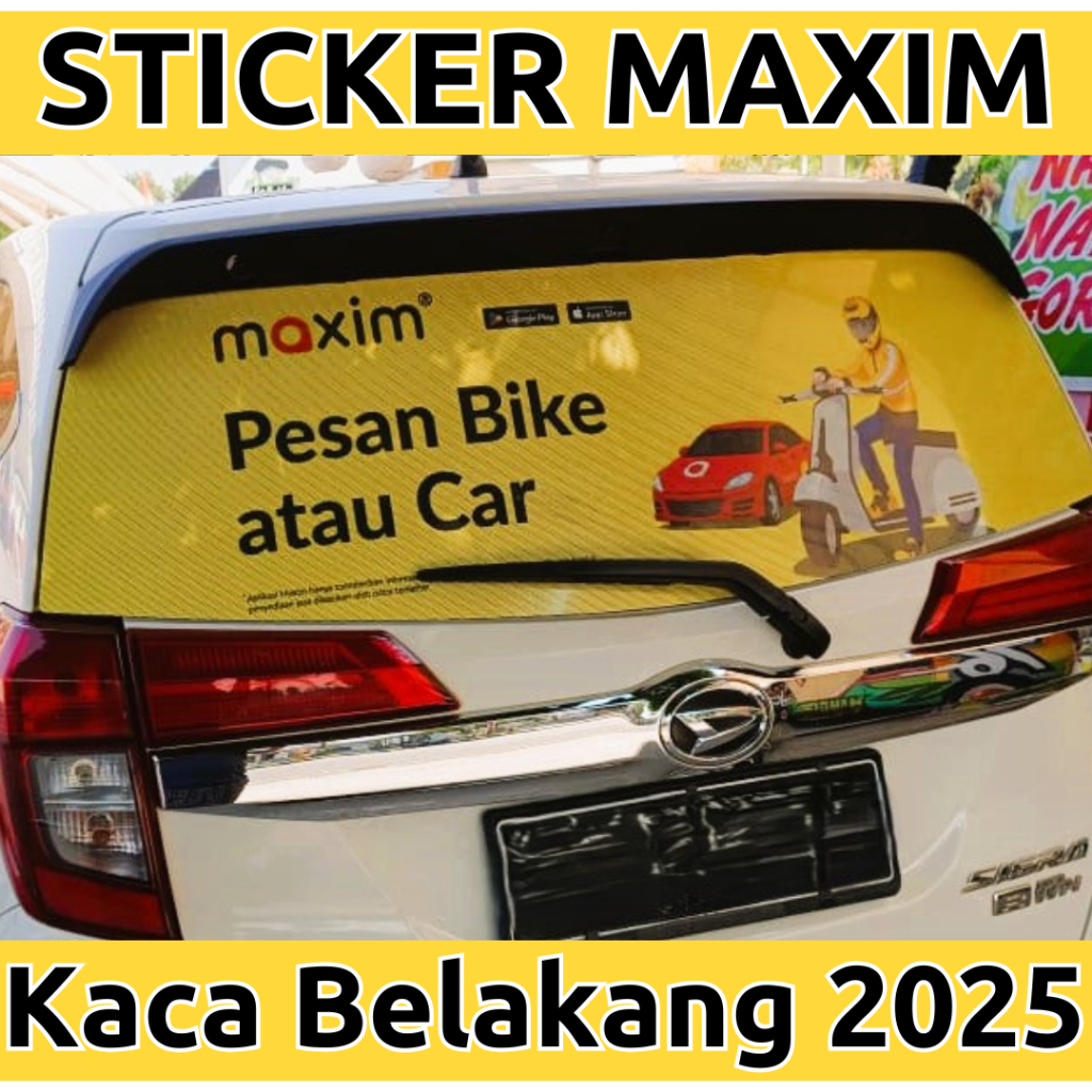 Jual STIKER ONE WAY MAXIM KACA BELAKANG 2025 | Shopee Indonesia