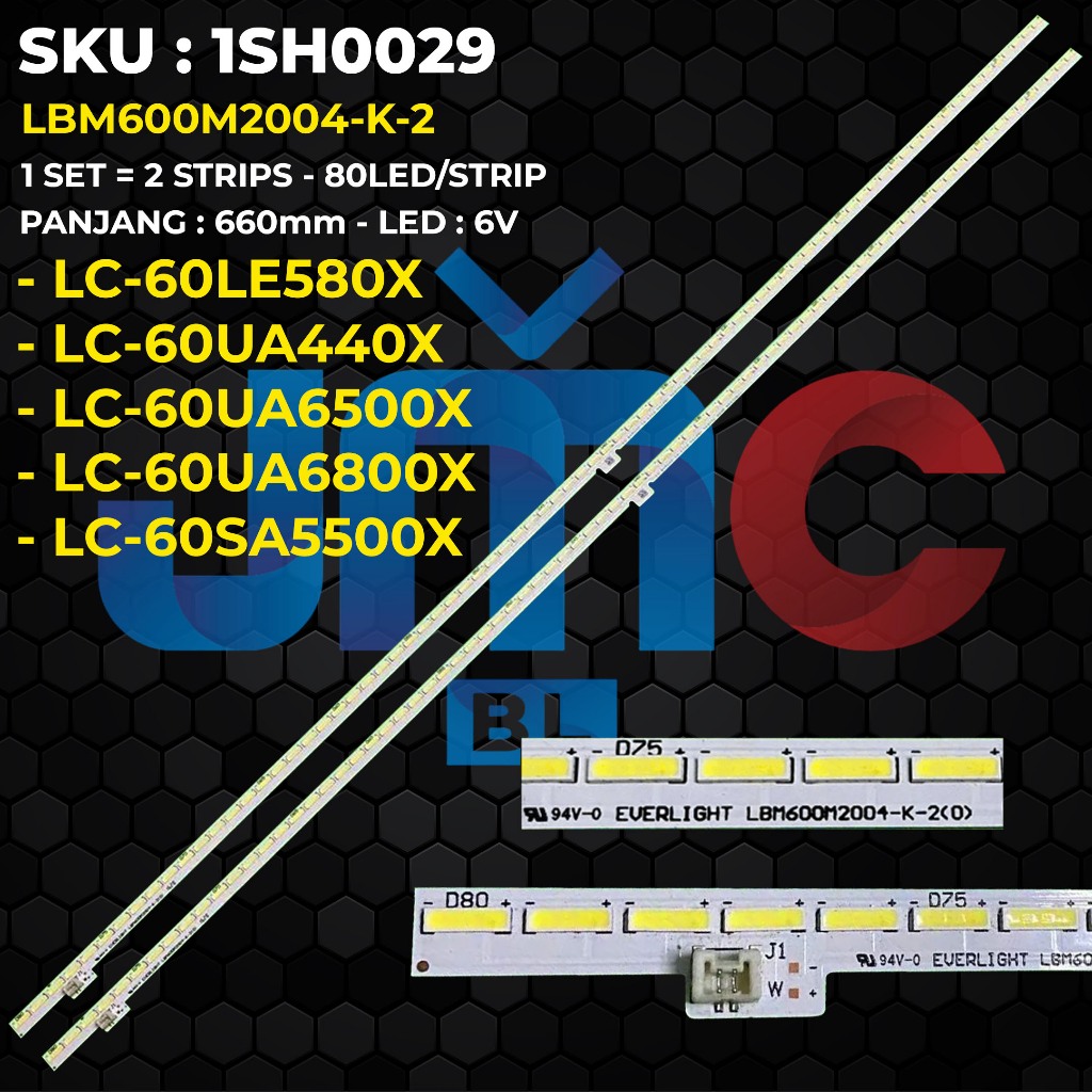 Jual Backlight TV SHARP 60 Inch LC-60LE580X LC-60UA440X LC