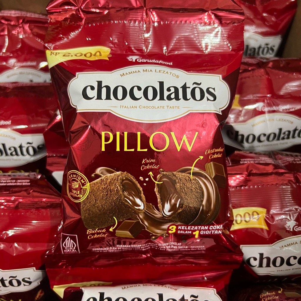 Jual Chocolatos Pillow Chocolate 1 Renceng 10 Pcs - Pillows Coklat ...