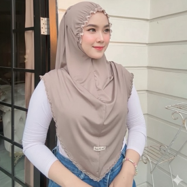 BERGO KERUT BORDIR / Jilbab instan / Jilbab Bergo / Bergo kerut / Jilbab kerut dahi / Bergo daily / Jilbab instan tali