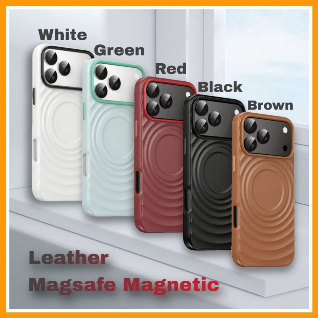 Jual CASE IPHONE 17 PRO MAX LEATHER MAGSAFE WAVE RIPPLE PATTERN ...