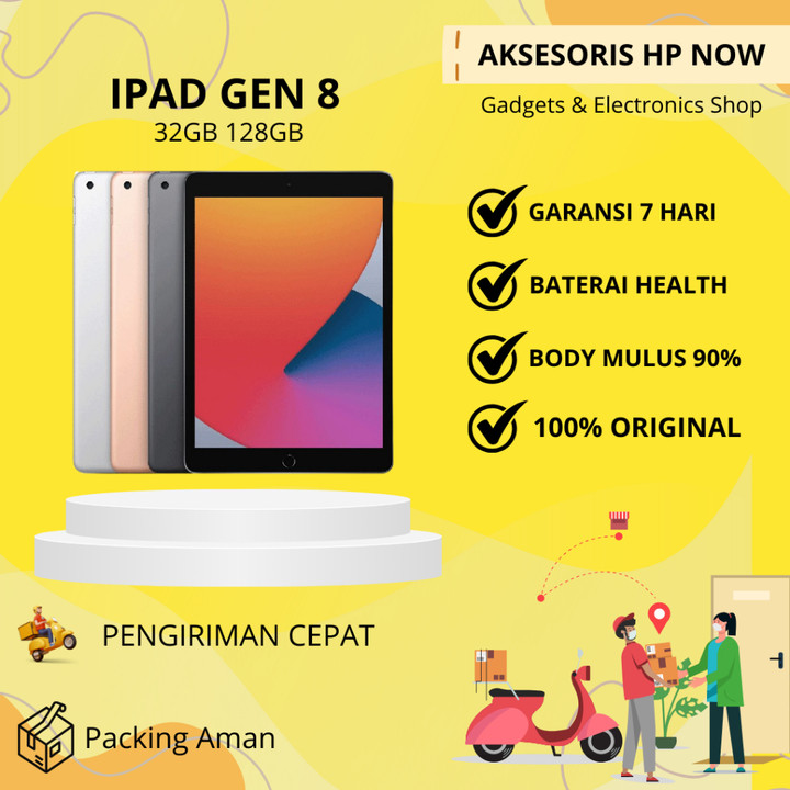 Ipad 8 10.2 Inch 2020 Gen 8 32GB 128GB Wifi Only Second ORIGINAL - AHN